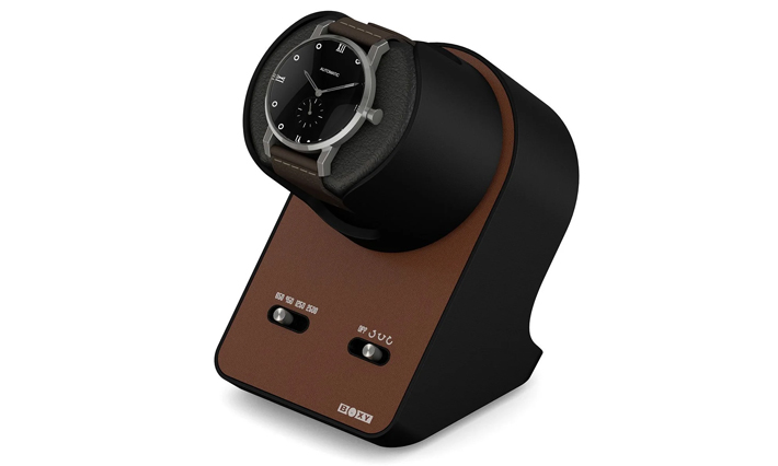 Watchwinder Brown Leather | Super stil en compact