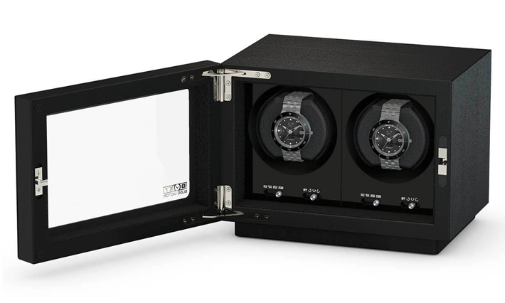 Watchwinder Boxy BLDC Opwinder Black | Super stil en compact