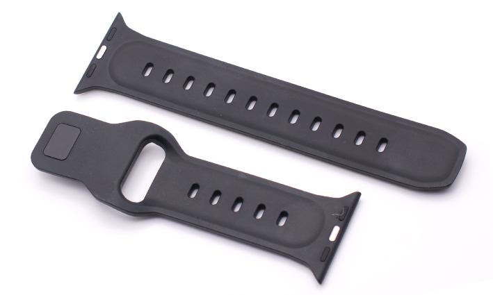 Horlogeband Premium Rubber zwart  | Apple watch band