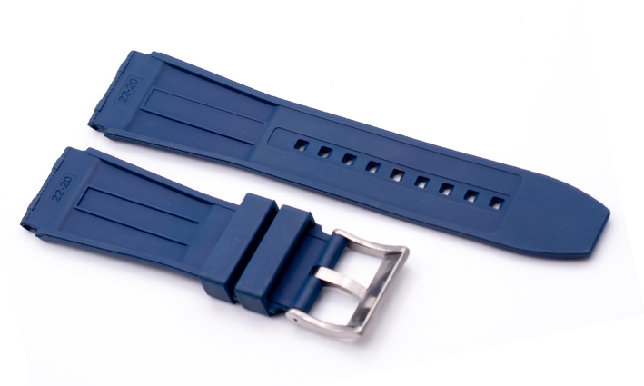 Horlogeband Premium Rubber Blauw  | Voor Breitling