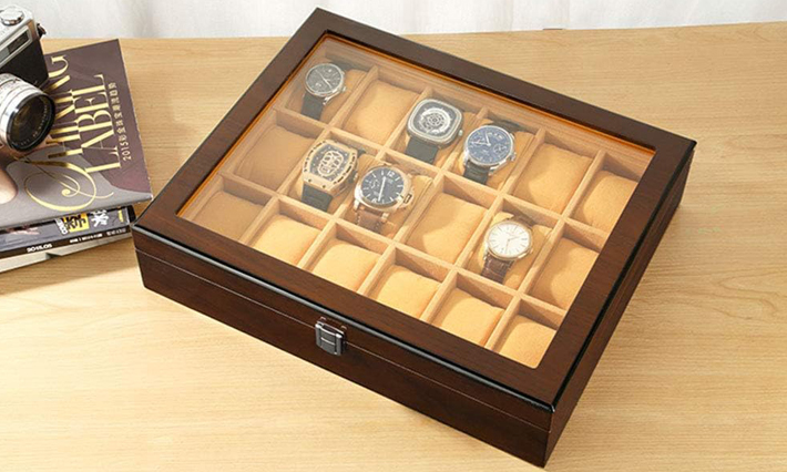 Luxe Horloge kist Bantoon bruin 18 | Horloge opbergboxen