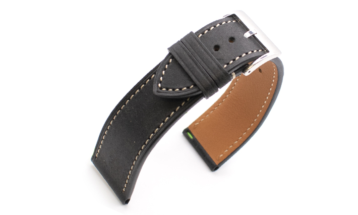 Horlogeband Italian Calf  Zwart | voor Rolex